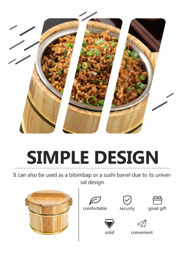 Contenedor De Barril De Arroz Sushi Cask