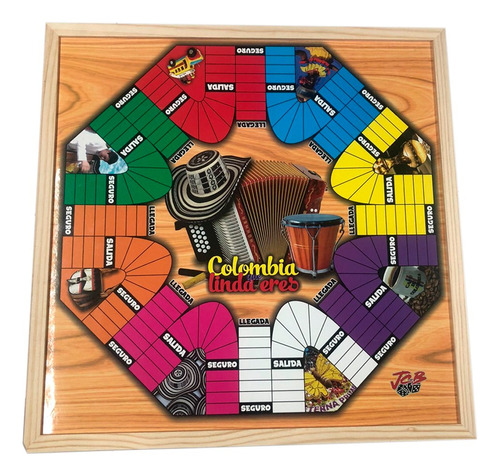 Juego Parqués Magnético Imantado Doble 8 Y 6 Puestos 50x50cm