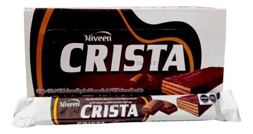 Galleta Wafer Crista Chocolate Oscuro Niveen X24unds