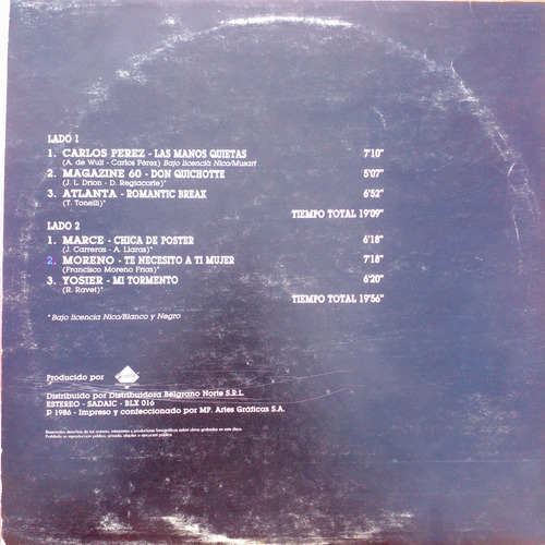 Vinilo Spaghetti En Español - (1986) Impecable Gapul Estándar