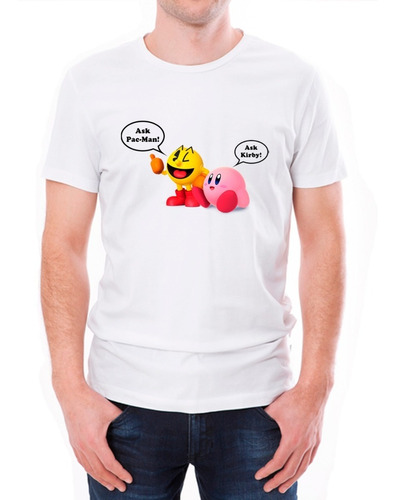 Polera Manga Corta Hombre/niño Pac-man And Kirby 