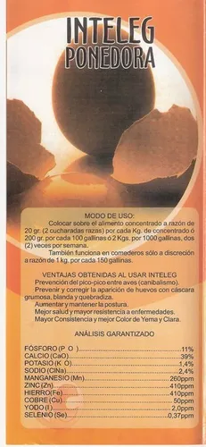 Mineral Inteleg Codornices Mayor Producción Huevos