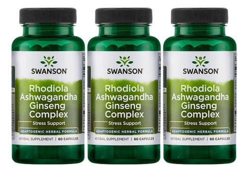 Adaptogenic Herbal Complex Swanson Pack 3 Unid Dietafitness