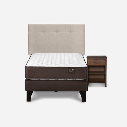 Cama Ergo T New 1,5 Pl + Respaldo New Bennet+velador Maurice