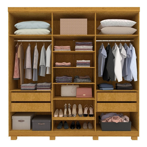 Guarda-roupa Casal 6 Portas Com Pés Imperatriz 100% Mdf