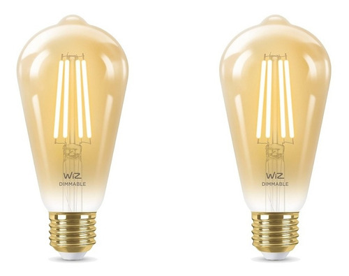 Lampara Led Wiz Wifi Filamento Edison E27 6.9w X2 Unidades