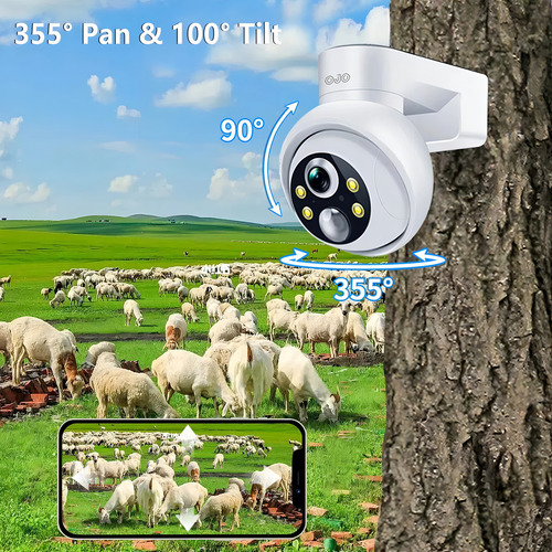 Ojo® 4g Tarjeta Sim Solar Cámara De Seguridad Exterior Full Hd Con Alarma Camaras De Vigilancia Camara 2k Verdaderamente Inalámbrico