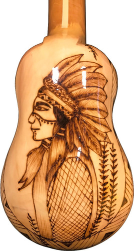 Charango Acústico Zagert Ch02a Pirograbado Rostro