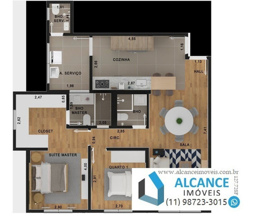Imagem 2 de 9 de Apartamento Com 85 M², 2 Quartos, 1 Suítes E 1 Vagas, À Venda No Edifício Solar De Itapoã, Em São Paulo - Ap00314 - 34462119