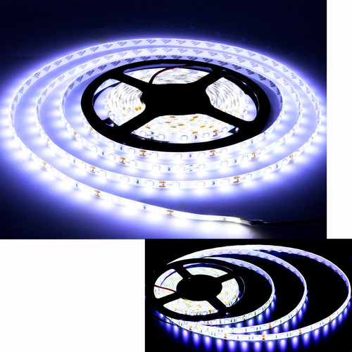 Fita Led 3528 Rolo 5m 300leds Silicone Branco Frio Sem Fonte Cor da luz Branco-frio Tensão de operação 12V 110V/220V