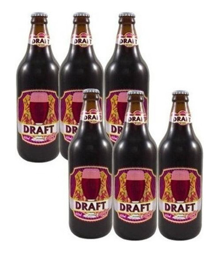 Kit 6 Chopp De Vinho Draft Grape Fruit 600ml Cosmos