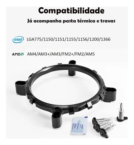 Cooler Duplo Rgb Cpu Am5 Am4 Am3 775 1150 1155 1200 1700 X99