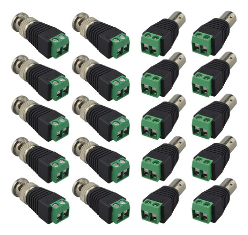 Fularr Kit De Conectores Bnc Profesionales De 20 Piezas, 10