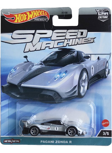 Hot Wheels Speed Machines Pagani Zonda R Premium Color Gris