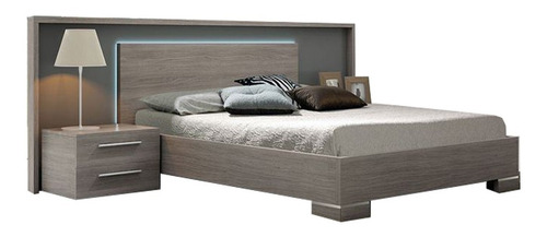 Imagen 1 de 6 de Cama Moderna Inv-3001-m Virginia Iluminator
