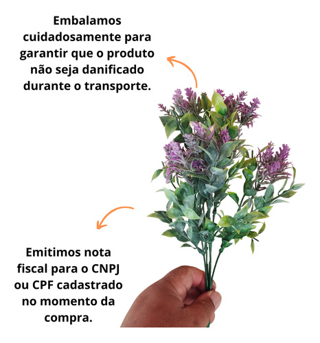 Buque Capim Artificial 3 Unida Flor Que Parece Real 5 Galhos