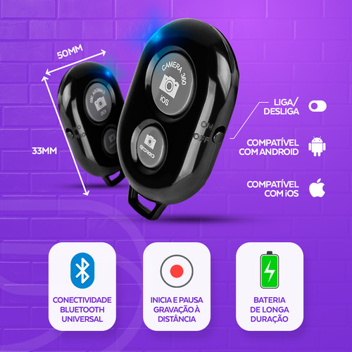 Kit Ring Light Luz Led Rgb + Tripé 2,10m + Lapela Bluetooth