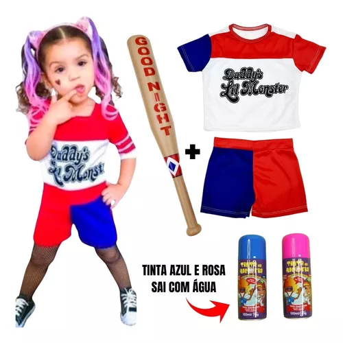 Fantasia de Carnaval / Halloween Arlequina, Roupa Infantil para Menina  Usado 92819340