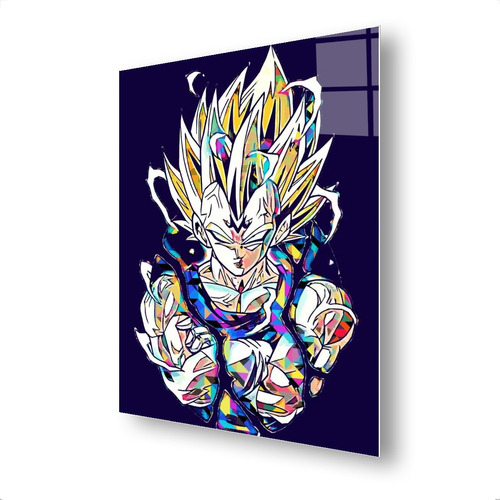 Cuadro Metalico Majin Vegeta Diseño Colorido Aluminio 30x40 