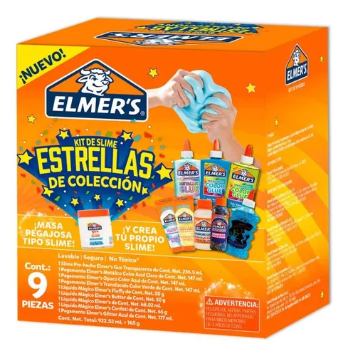Kit Juego Para Hacer Slime Textura 8 Piezas Ni o Ni a Elmers