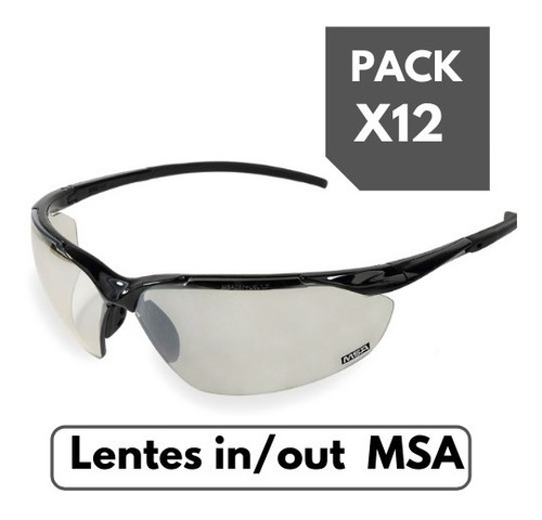 Pack X12 Lentes De Seguridad Msa Luna In/out Anti-empañante