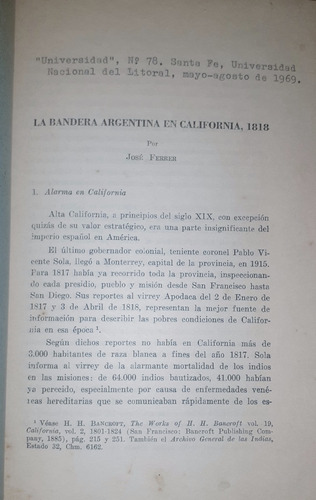 La Bandera Argentina En California En 1818 Jose Ferrer 