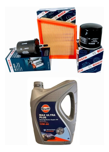 Kit Filtros Bosch Ford Ka 3 + Aceite Gulf   2015 Al 2023