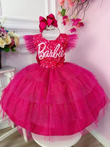Vestido Roupa Barbie Girl Infantil