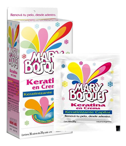 Mary Bosques  - Crema - Keratinizacion - Sachet - 20 Grs - K