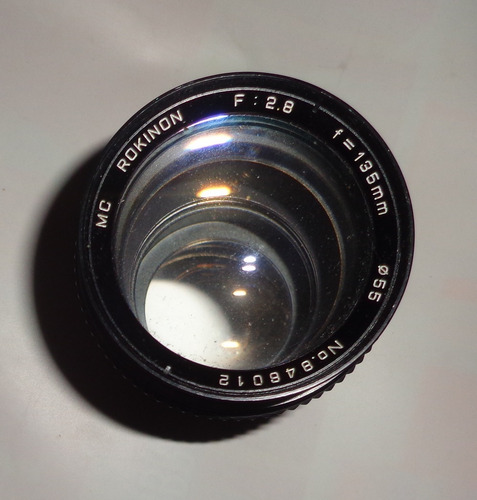 Lente Profesional Mc Rokinon F:2.8 135mm Lente Camara Japan (Usado)