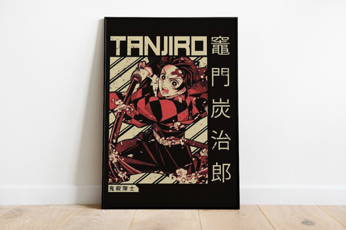 Vinilo Decorativo 40x60cm Afiche Demon Slayer Tanjiro 11