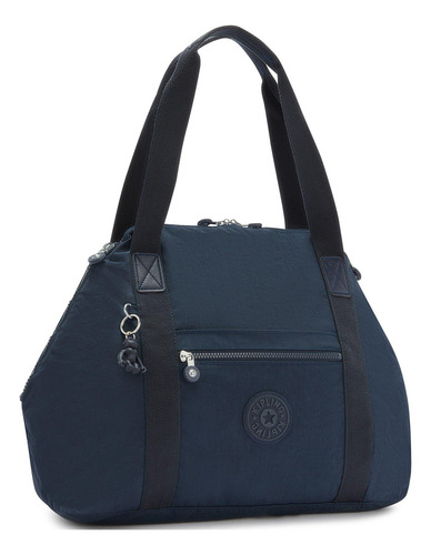 Bolsa feminina Kipling Art M azul marinho com acabamento em hardware N/a