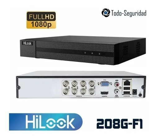 Imagen 3 de 8 de Kit Seguridad Dvr 8ch Hikvision + 4 Camaras 1080p + Disco