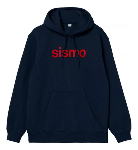 Buzo Sismo Nuevo Authentic Hood Oversize Frisa Blue 2271