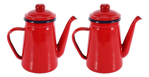 2 Cafeteras Esmaltadas De 1,1 L, Tetera De Mano, Cocina De I