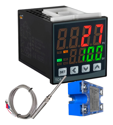 Controlador Temperatura Pirómetro, Salida Ssr/relay/alarma