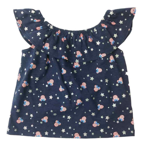 Camiseta Talla 12m Para Niñas De Minnie Mouse Con Volante