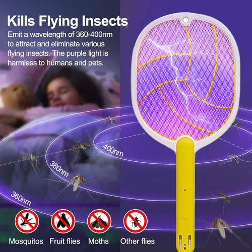 Recargable Matamoscas Y Mosquitos Eléctrico Adecuado Para Dormitorios, Salas De Estar, Jardines, Baños, Almacenes Y Otros Lugares Con Muchas Moscas, Mosquitos E Insectos Color Verde