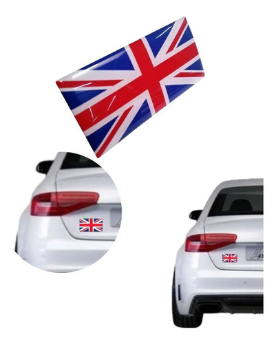 Adesivo Resinado Bandeira Inglaterra Carro Moto Notebook 8x5