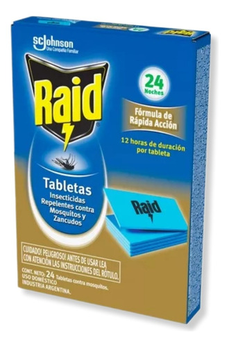 Raid Pastilla Insecticida Mosquitos 24l