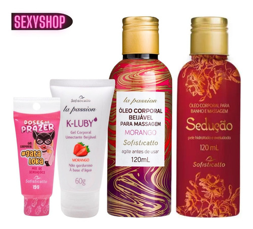 Kit Óleo E Gel Para Seduzir Perfumar O Corpo Prazer A Dois