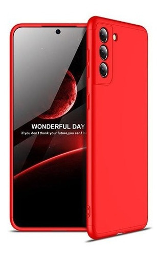 Carcasa Para Samsung S21 Plus 360° Marca - Gkk Color Rojo