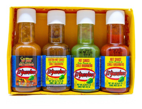 Pack De 4 Salsas Habaneras De 22 Ml El Yucateco - Lireke