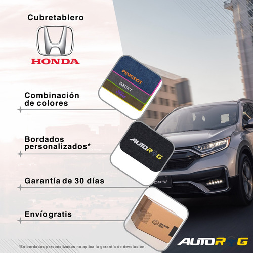 Cubretablero Bordado Honda Accord 2002 Negro-morado H3-g
