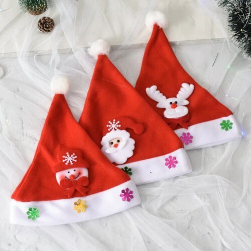 Imagen 3 de 8 de 4 Gorros De Navidad Papa Noel Con Luces Led