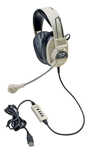 Nuevo Califone 3066usb Auriculares Multimedia Con Microfono