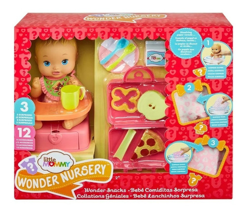 Boneca Bebê - Little Mommy - Lanchinhos Surpresa - Mattel