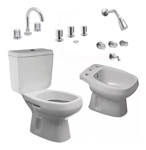 Combo Arieta Monaco Roca Baño Complet + Griferia Hydros Viva