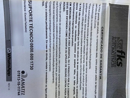 Alarme Automotivo Específico P/ Veículos C/ Chaveador Elet