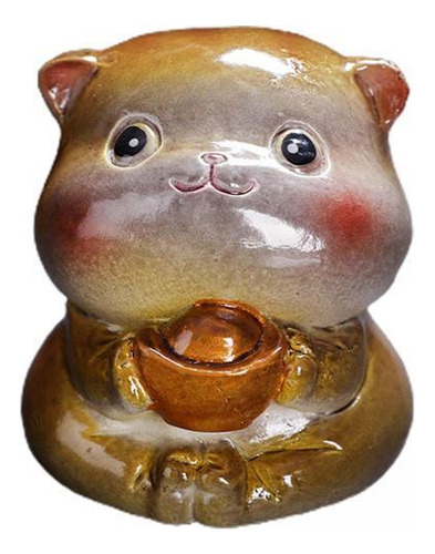 2 Estatua De Animal Pequeño De Gato Para Té, Gatito Estilo